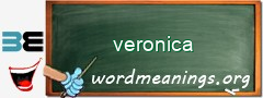 WordMeaning blackboard for veronica